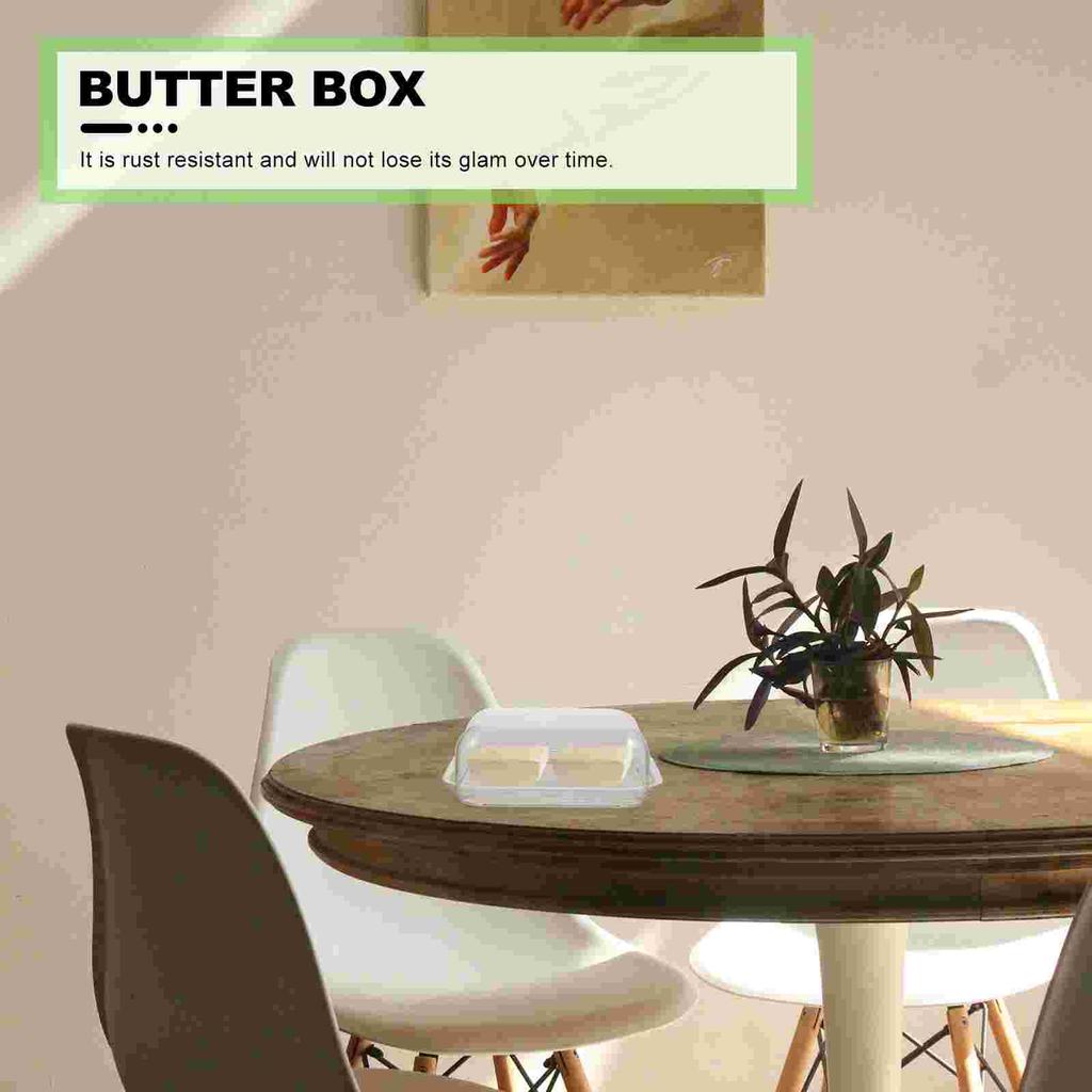 Food Containers with Lids Butter Box Dish Home Tableware Restaurant Household Cover