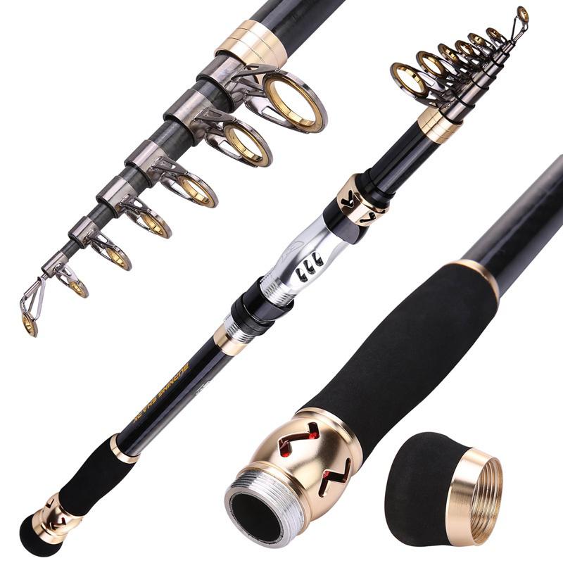 Телескопические удочки с удлиненной полой ручкой, удочки для морской пресноводной рыбалки