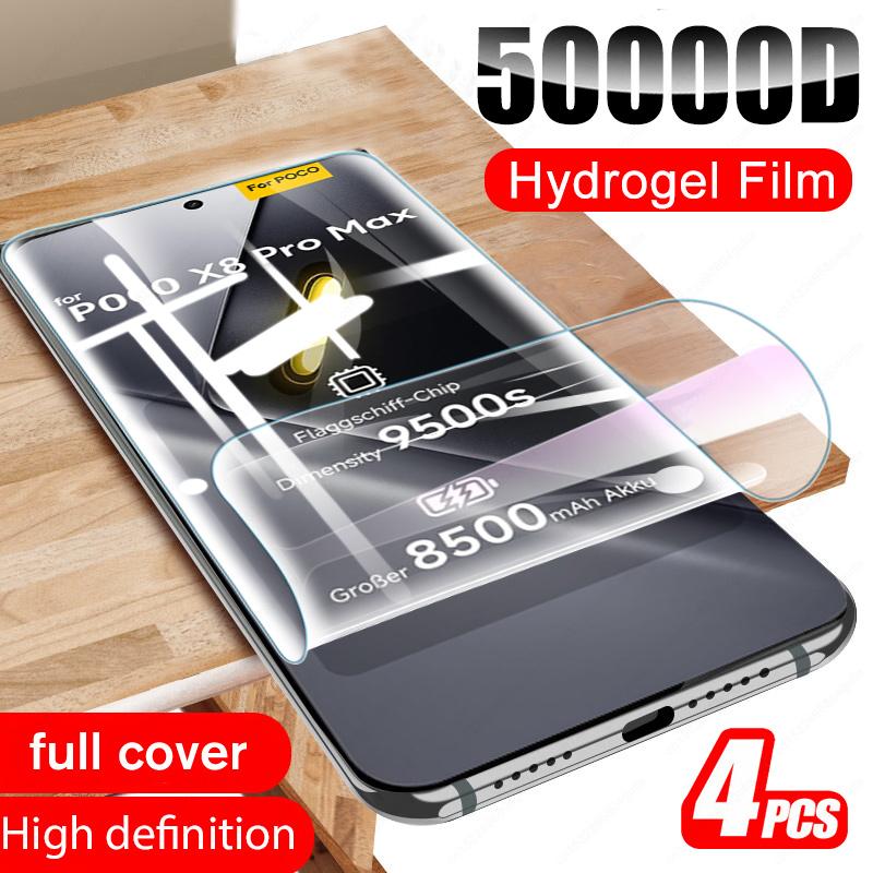 4 шт. Для Xiaomi Poco X8 Pro Max 5G Гидрогелевая Мягкая Пленка PocoX8ProMax PocoX8Pro Little X8Pro X8ProMax 5G Защитная Пленка Не Стекло