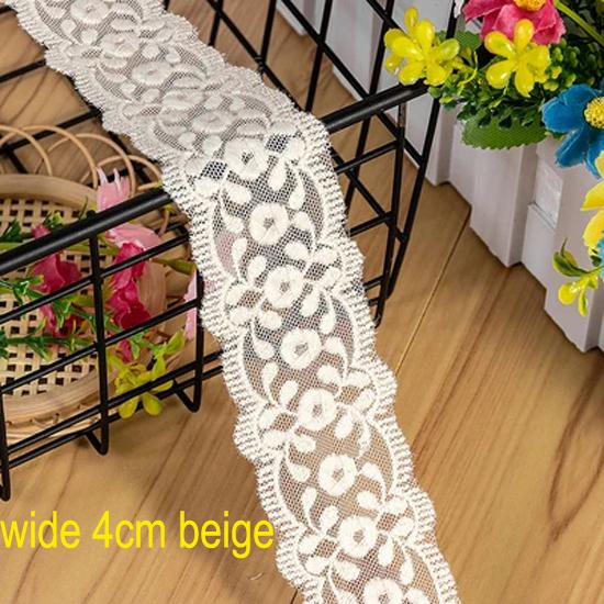 Хорошее качество, дешевые 4,5 м/лот, ширина 4-6 см, ретро белый/бежевый хлопок, вышитые кружевные аксессуары, отделка кружевной юбки, аксессуары по подолу