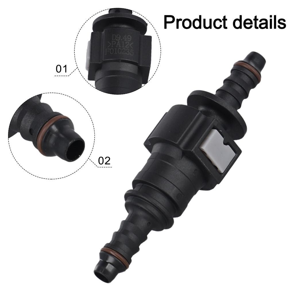 Быстроразъемное соединение топливной магистрали для резиновых шлангов с внутренним диаметром 8 мм и нейлоновых трубок 6,35 мм