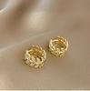 14K Gold Plated Wheat Ear Earrings with Micro-Inlaid Zircon