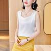 Jacquard Satin Suspender Vest for Women with Spring New Temperament and Age-reducing Sleeveless Top with High-end Feel