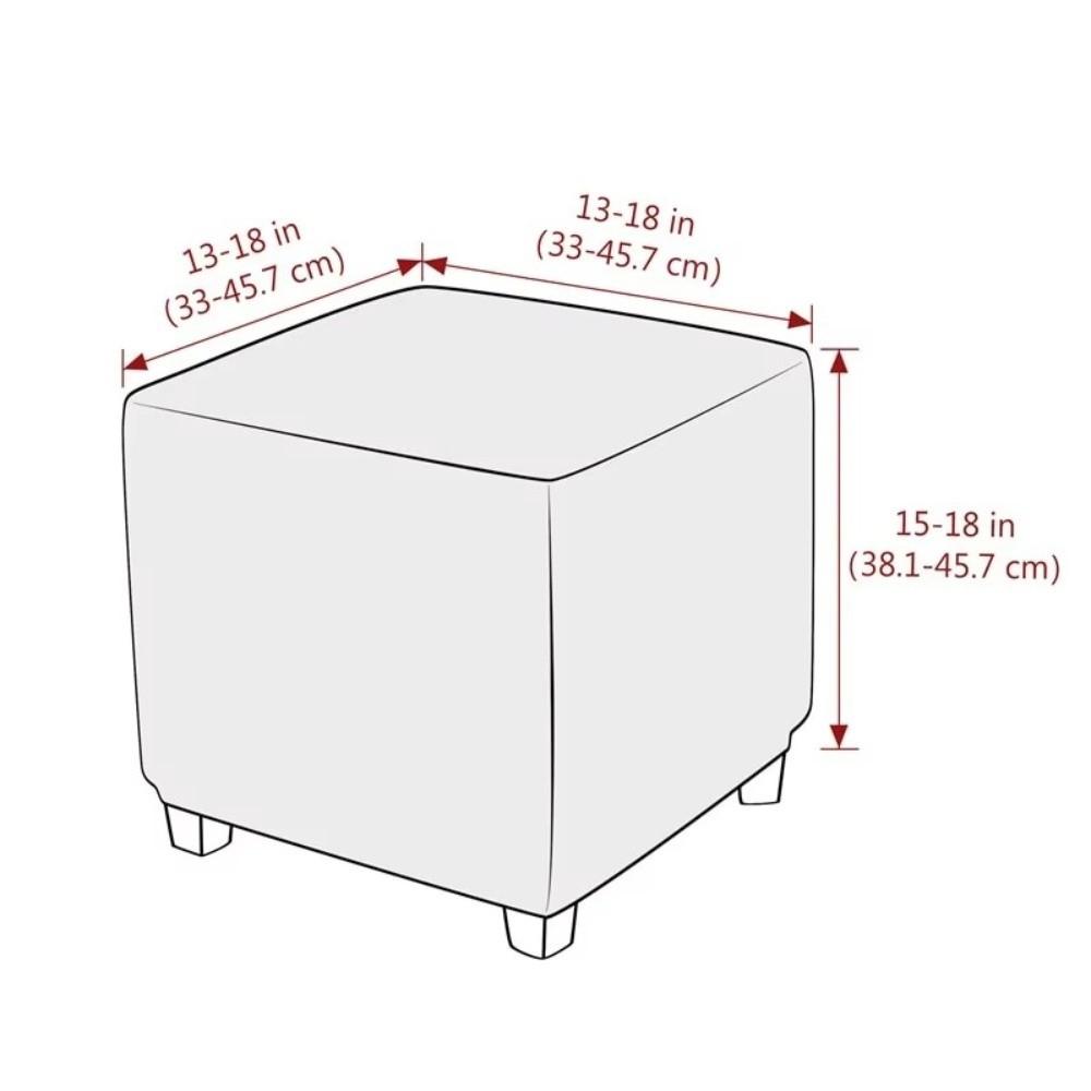 Прочный бархатный чехол для пуфика квадратный пылезащитный чехол для пуфа табурета однотонный эластичный чехол для подставки для ног