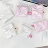 1pcs Women's Makeup Bag Small Pink Bow Makeup Lipstick Storage Bag Cute Cosmetic Bags Coin Purse Commuter Clutch Ins Style