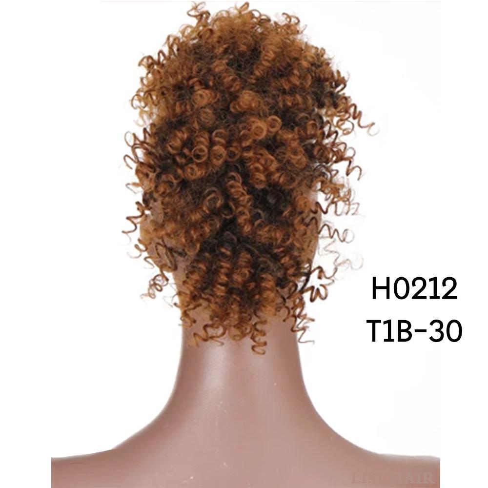 MISSQUEEN Синтетический высокий пышный афро вьющийся короткий парик со средней частью на заколках для наращивания волос Шиньоны для женщин