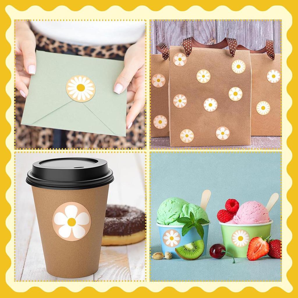 Трансграничные самоклеящиеся наклейки 'Ромашка' из медной фольги для наград, свадеб, опечатывания и DIY декора