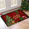 1pc Christmas Tree Doormat, Festive Holiday Decorative Mat, Non-Slip Absorbent crystal fleece Floor Mat, for Home, Bathroom