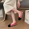 Fashion Woman Elegant Kawaii Color Blocking Bowknot Retro Shoes Versatile Female Round Toe Flats Ballerina Barefoot Mary Janes