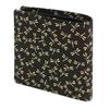 Inden Bill Compartment No Coin Black Background X White Dragonfly Pattern Bi-fold Wallet, F, Purse, Deerskin, Lacquer, 2009-11-008