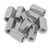 10Pcs Coupling Nut 304 Stainless Steel Rod Connector Nut Hex M8 Fastener for Househole