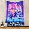K-Pop Охотники на демонов Аниме стиль Гобелен Домашний Декор спальни День рождения Вечеринка Ткань для фона вечеринки