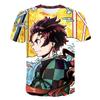 1-14 Years Old Cartoon Demon Slayer Print T-Shirts Boys Girls Summer Children Clothes 3D Printing Short Sleeve O-Neck Tops Tees