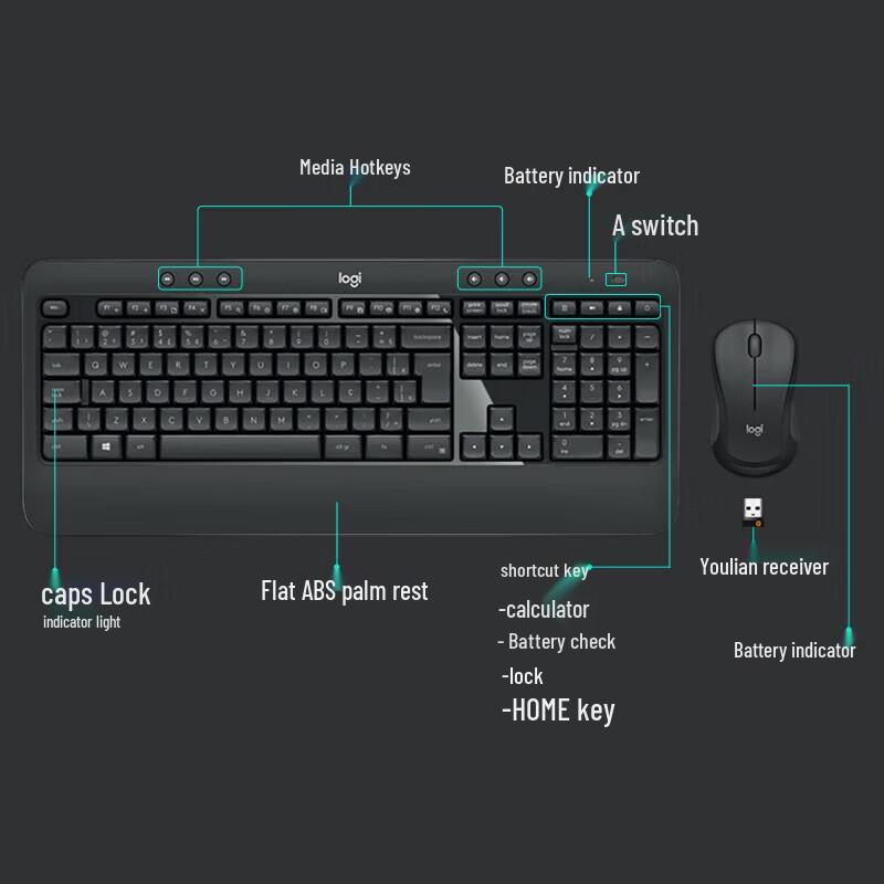 Беспроводной комплект клавиатуры и мыши Logitech MK540 Advanced