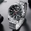 Men's Quartz Watch Business Multifunctional Casual Luxury Waterproof Stainless Steel Calendar Sports Watches for Men