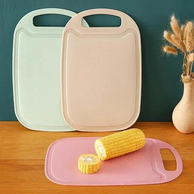 Нескользящая пластиковая разделочная доска, блок для нарезки продуктов, коврик, кухонный инструмент, коврики для нарезки фруктов и овощей, разделочный стол с отверстием для подвешивания