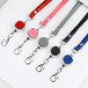Leather Lanyards Telescopic Sling Bright Colors ID Badge Holder  Office School