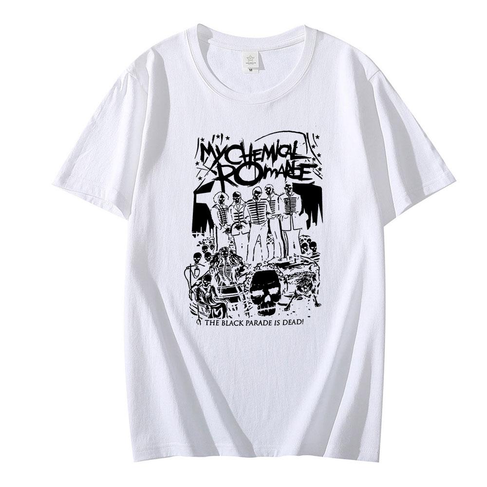 Аниме My Chemical Romance Mcr Dead новая футболка черная парадная летняя футболка в стиле панк эмо-рок футболка для бега на открытом воздухе спортивная рубашка