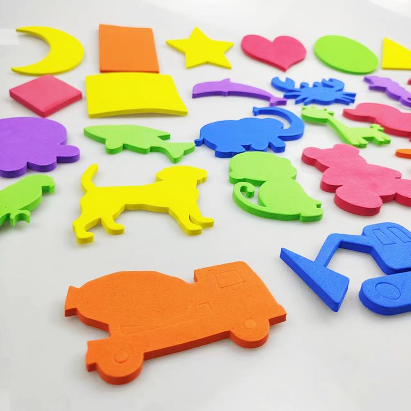 Буквы и цифры Животные Игрушки для ванной Ванна Мягкий ЭВА Дети Малыш Раннее развитие Обучение Пена Пузырь Водный пузырь Плавающая игрушка