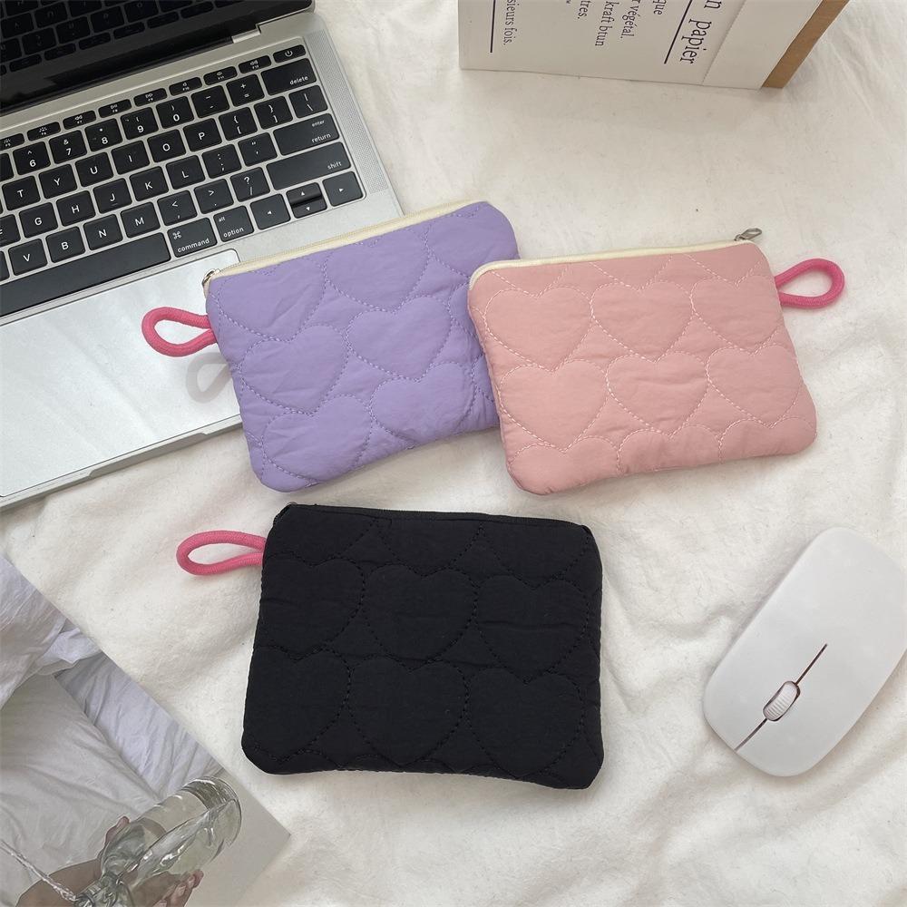 Candy Color Mini Clutch Bags Quilted Female Handbags Portable Storage Bag