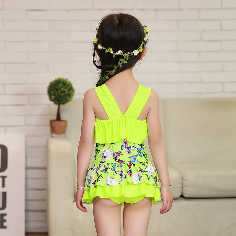 Купальники для девочек, летние милые детские цельные платья для девочек, детский купальный костюм, комплекты купальных костюмов со шляпой