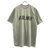 US ARMY Print Pattern Short Sleeve T-shirt Gray Back Print Men's Used
