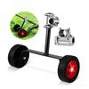 Lawn Mower Support Frame Adjustable T-shaped Lawn Mower Auxiliary Wheels Labor-saving Portable Walk Trimmer Wheel Mower Attachment for Weed