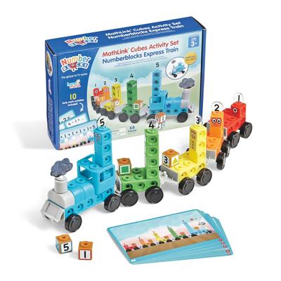 Набор активности Numberblocks Math Link Cube - Поезд Number Blocks Express - Игра с числами до 5 - Образовательная игрушка для детей от 3 лет - 96094 (Аутентичный Pr