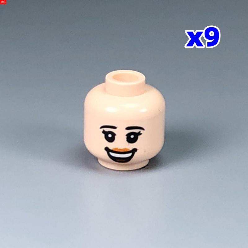 9 шт. Кубики MOC 8034 8046 Традиционное выражение лица: улыбка, смех 4 см Фигурка Лицо Печатная Голова Собранные Строительные Кирпичики Игрушки для Детей