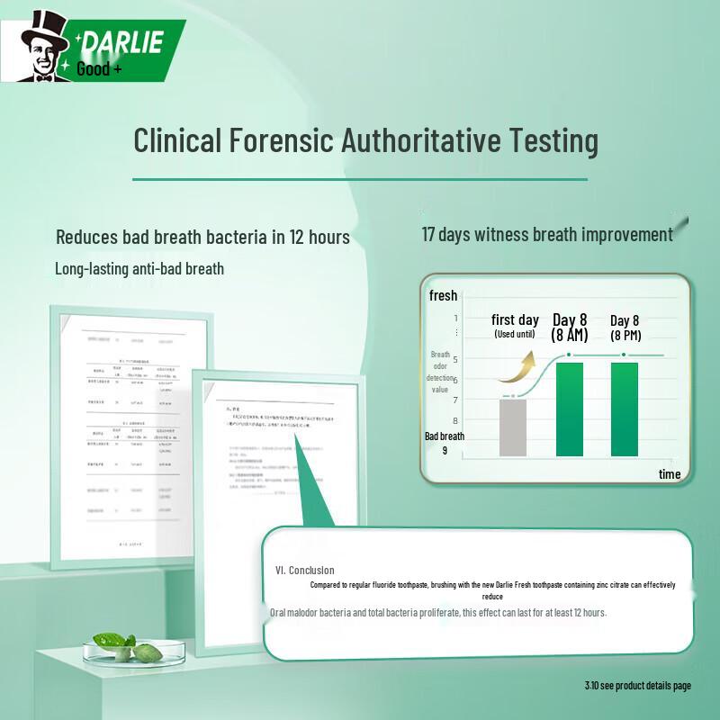 Darlie Double Mint Forest Fresh Toothpaste with Charcoal Toothbrush