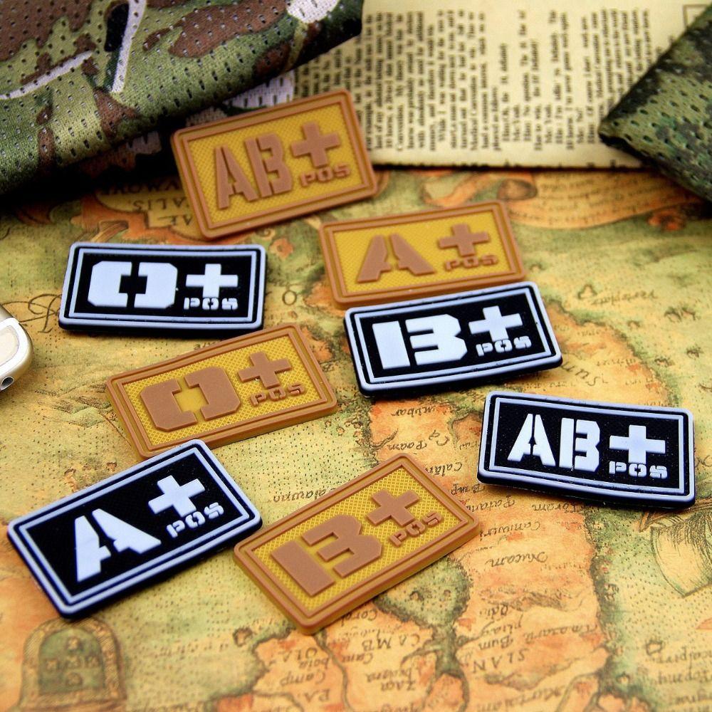 Светящийся значок группы крови, вышитая нашивка, аварийная повязка на руку, магическое кольцо-наклейка с группой крови