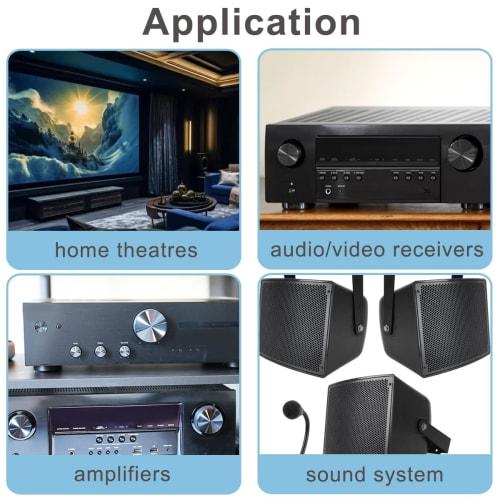 Xiatiaosann 4-компонентный гибкий штекер-банан на 4 мм гнездо-банан, адаптер-разъем для динамиков и аудиооборудования с пружинными клеммами для усилителей и аудиооборуд