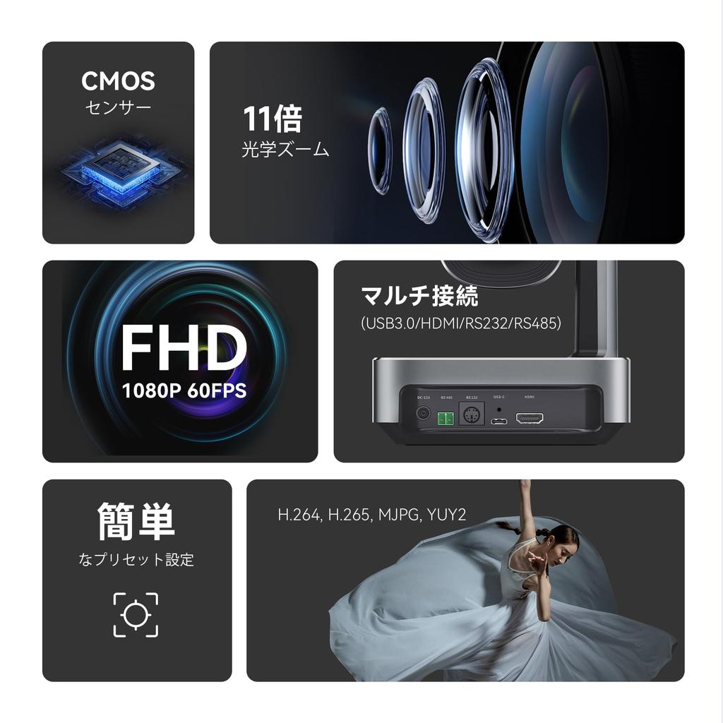 Tenveo VLoop Камера для веб-конференций 11-кратный оптический зум PTZ-камера FHD 1080P 60 кадров/с Видеоконференция Церковное мероприятие Деловая встреча Награда за дизайн Red Dot