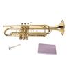 Bb Trumpet Set with Mouthpiece Nickel Plated Bass Trumpet Wind Instrument for Student Beginner