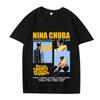 Винтажные мужские и женские футболки с графикой Singer Nina Chuba 2025 Новые, оверсайз, хлопковые, с коротким рукавом, летние, с забавными принтами, унисекс