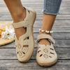 Fashion 2025New Summer Women Sandals Ladies Sandals Comfortable Flats Walking Sandals Covered Toe Beach Shoes Woman Footwear