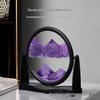 3D Dynamic Sand Art Ornament for Living Room - Round Flowing Sand Painting Home Craft Birthday Gift