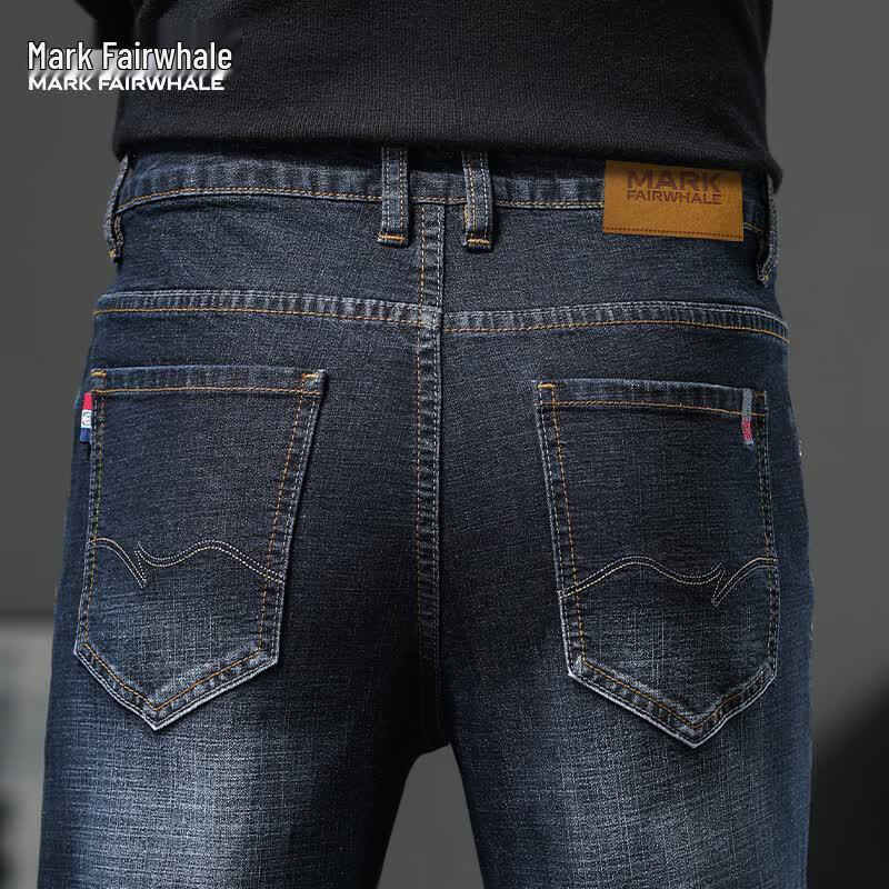 MARK FAIRWHALE Men's Versatile Straight-Leg Casual Jeans