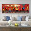 Cuadros Etnicos Tribal Art Paintings African Women Dancing Oil Painting Picture for Living Room Canvas Print Home Decor (with Frame)