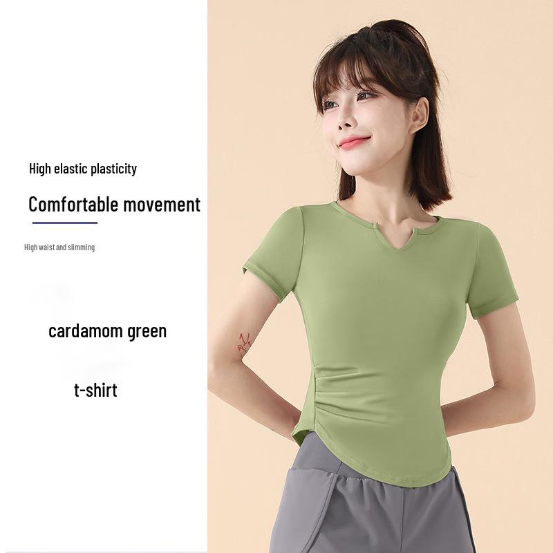 2025 Весна/Лето Быстросохнущий Спортивный Комплект Йоги – Облегающий Покрой, Короткий Рукав Одежда Для Фитнеса