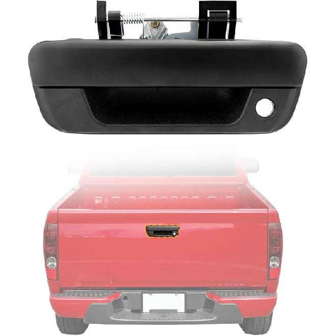 Ручка двери задней двери, Совместима с 2004-2012 Chevy Colorado & GMC Canyon & Isuzu I-280 / I-290 / I-350 / I-370, Внешняя задняя с отверстием под ключ |