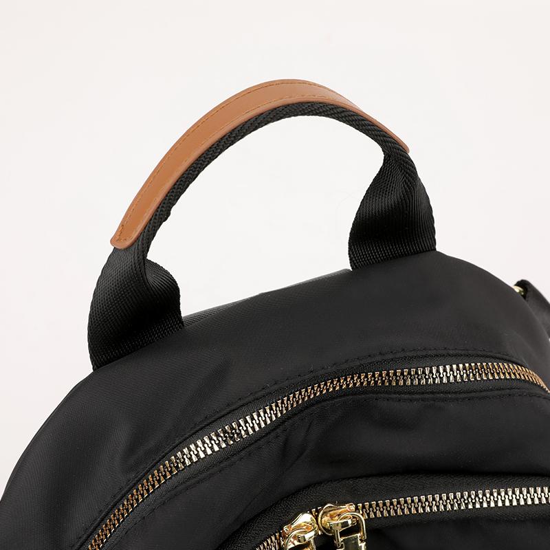 Solid Color Backpack Women's Lightweight Water-Repellent Nylon Travel Backpack