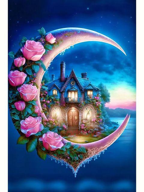 Романтический пляжный пейзаж алмазная живопись Роза Бабочка Любовь DIY Мозаика Алмазная вышивка 5D вышивка крестиком цветок домашний декор S448