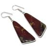 Серьги из серебра 925 пробы с натуральным драконьим яшмовым камнем ручной работы 2,25 дюйма n9p18