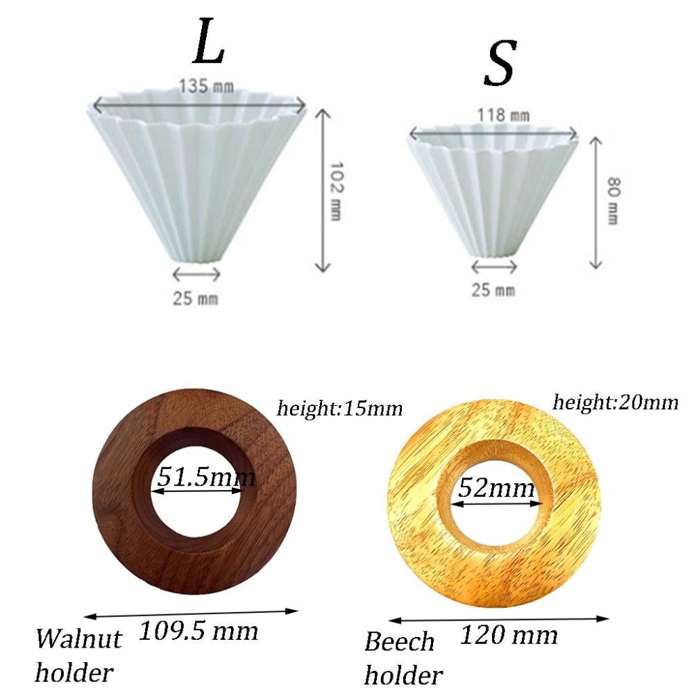 Ceramic Coffeeware Coffee Drip Filter Coffee Dripper Filter Paper Holder Coffee Filter Cup