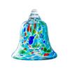 Glass Christmas Bell Ornament Hand Blown Glass Bell Colorful Bell Hanging Decoration for Xmas Tree Garden Patio Window