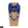 Fashion Women Gorgeous Beads Ring Bib Jewelry Necklace Ethnic Style Scarf