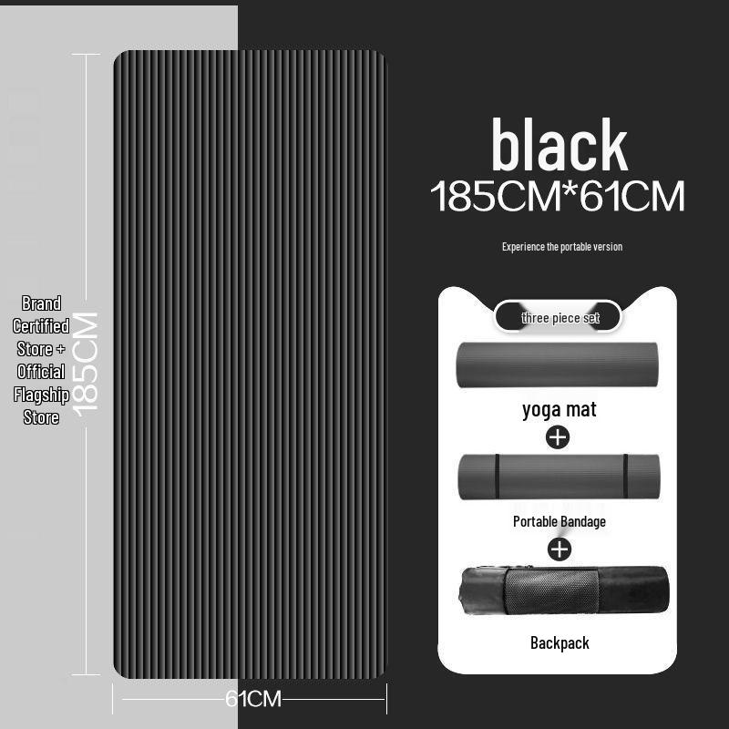 Утолщенный и Экстра-Большой Коврик для Йоги для Начинающих - Унисекс Коврик для Домашних Тренировок