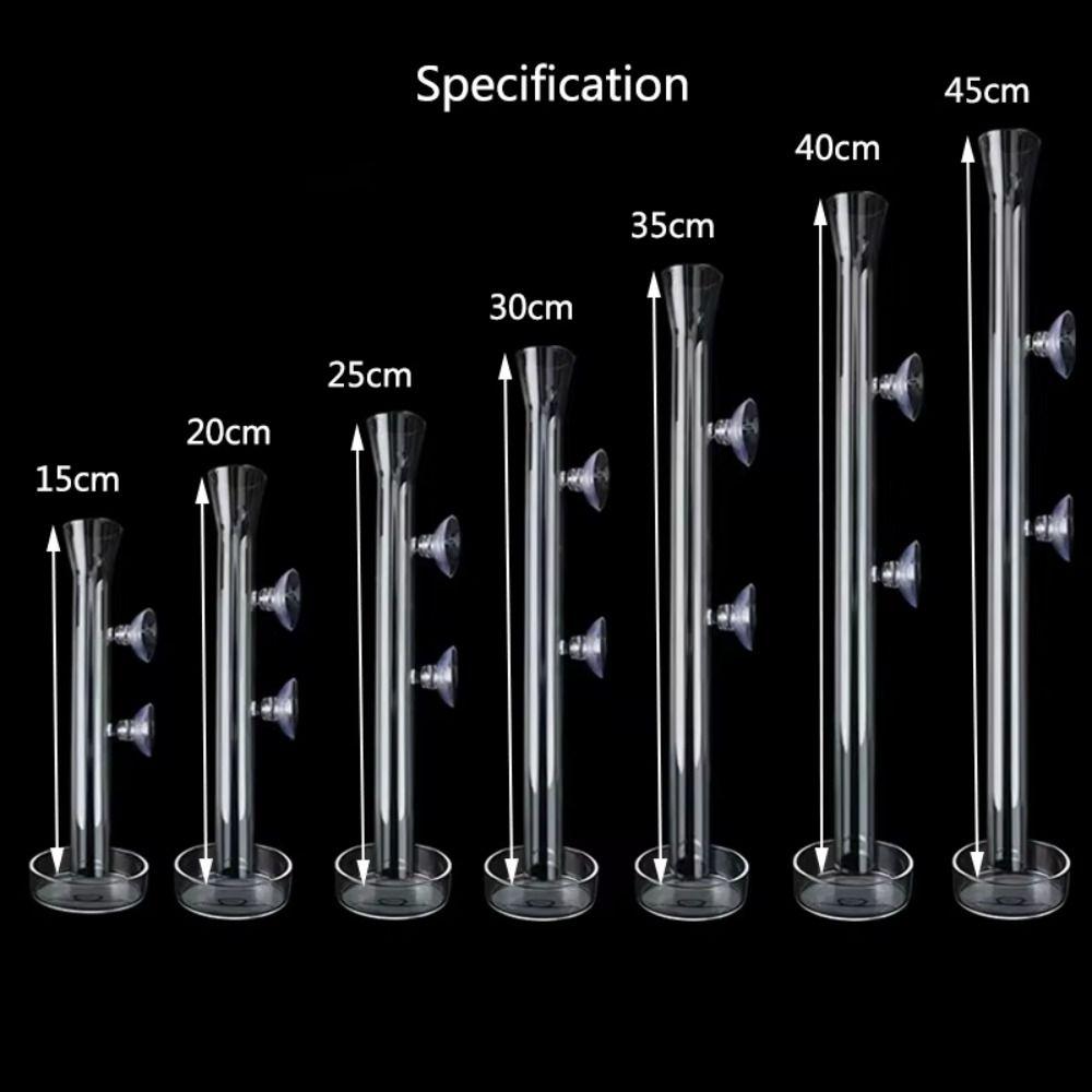 Transparent Fish Tank Food Dispenser with Suction Cup Feeder Bowl Aquarium Fish Tank Feeder Set