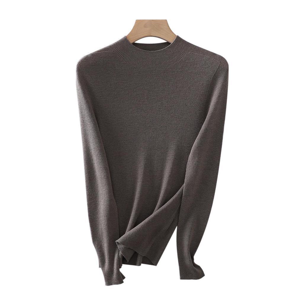 Skin-Friendly Seamless Merino Wool Base Layer Knitwear - Half & Full High Neck